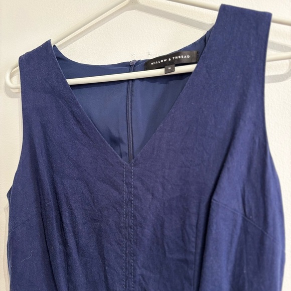 🎉4/30$🎉 Navy Blue Linen Dress 👗 - Picture 2 of 4